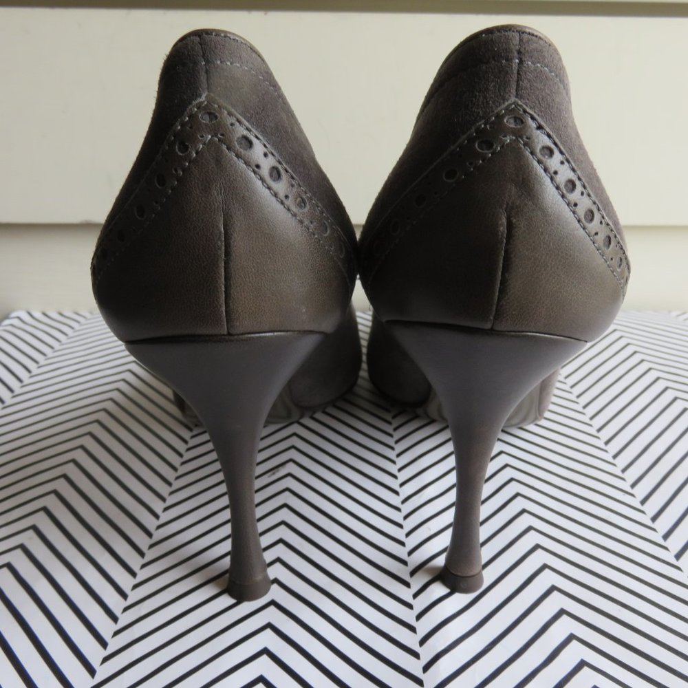Dolce & Gabbana 6.5 Pumps Gray Leather Suede Italy - Picture 4 of 11